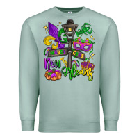 Seafoam new orleans mardi gras Premium Sweatshirt - LillyAllenDesigns