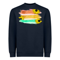 Navy Colored Triple Sunflower Brush Strokes Heavyweight Sweatshirt - Bettercallsaul
