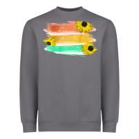Storm Colored Triple Sunflower Brush Strokes Heavyweight Sweatshirt - Bettercallsaul