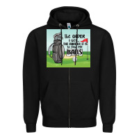 Black funny golf Zipper Hoodie - MaliasSmallBusiness
