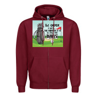 Burgundy funny golf Zipper Hoodie - MaliasSmallBusiness