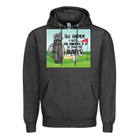 Charcoal Heather funny golf Zipper Hoodie - MaliasSmallBusiness