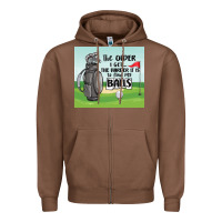 Chestnut funny golf Zipper Hoodie - MaliasSmallBusiness