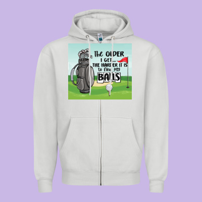 Funny Golf Zipper Hoodie Designed By Maliassmallbusiness