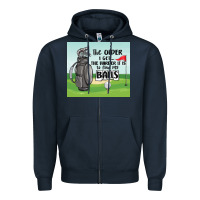 Navy funny golf Zipper Hoodie - MaliasSmallBusiness
