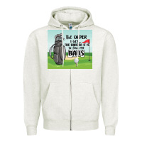 Oatmeal Heather funny golf Zipper Hoodie - MaliasSmallBusiness
