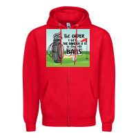 Red funny golf Zipper Hoodie - MaliasSmallBusiness