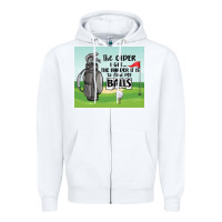 White funny golf Zipper Hoodie - MaliasSmallBusiness