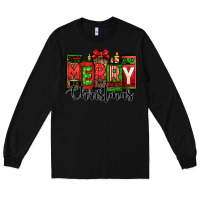 Black merry christmas license plate letters Long Sleeve Tee - Jasminsmagicworld