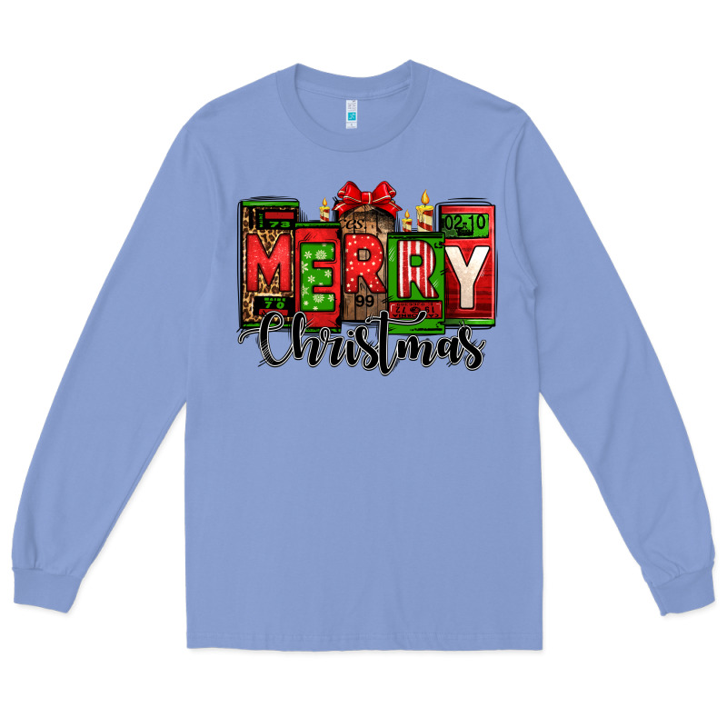 Merry Christmas License Plate Letters Long Sleeve Tee by Jasminsmagicworld | Teevron