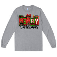 Heather Grey merry christmas license plate letters Long Sleeve Tee - Jasminsmagicworld