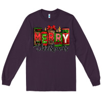Plum merry christmas license plate letters Long Sleeve Tee - Jasminsmagicworld