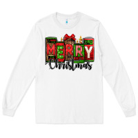 White merry christmas license plate letters Long Sleeve Tee - Jasminsmagicworld