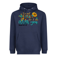 Navy do not fear for i am with you Heavyweight Hoodie - BundleAndBundleShop