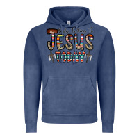Vintage Denim only talking jesus today Vintage Hoodie - CowhideDigitalArt