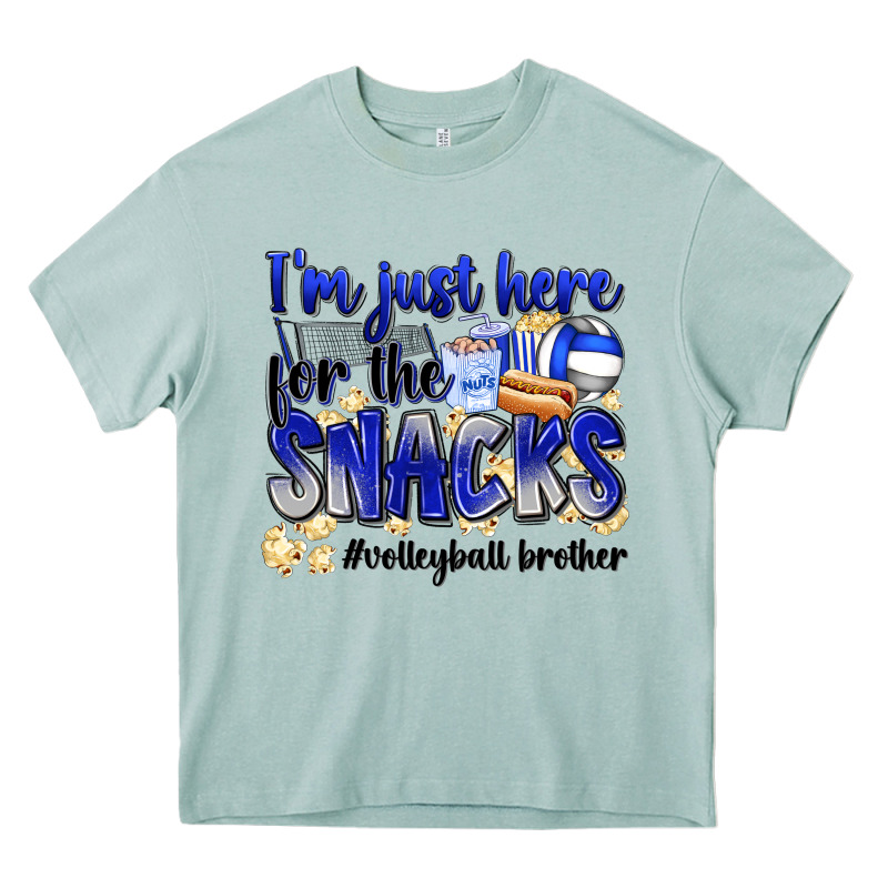Im Just Here For The Snacks Volleyball Brother Heavy Core Tee by Zillion Design Studio | Teevron