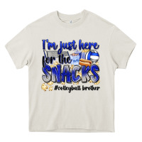 Cream im just here for the snacks volleyball brother Heavy Core Tee - Zillion Design Studio