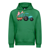 Emerald Christmas tree tractor Urban Hoodie - CowGirlArtShop