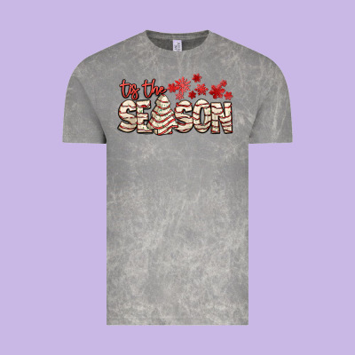 Tis The Season With Christmas Cake Vintage Tee Designed By Adodesignshop