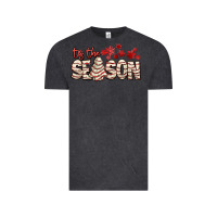 Vintage Black tis the season with christmas cake Vintage Tee - AdoDesignShop