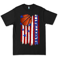 Black basketball american flag Premium Tee - texasbilliewilder