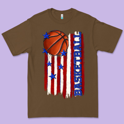 Premium Tee basketball american flag