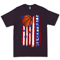 Plum basketball american flag Premium Tee - texasbilliewilder
