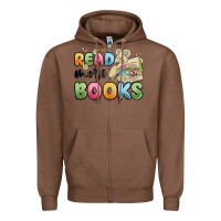 Chestnut read more books Zipper Hoodie - MaliasSmallBusiness