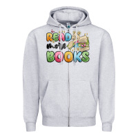 Heather Grey read more books Zipper Hoodie - MaliasSmallBusiness