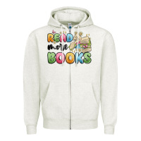 Oatmeal Heather read more books Zipper Hoodie - MaliasSmallBusiness