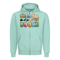 Seafoam read more books Zipper Hoodie - MaliasSmallBusiness