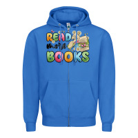 True Royal read more books Zipper Hoodie - MaliasSmallBusiness