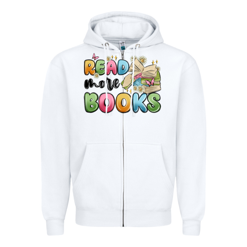 Read More Books Zipper Hoodie by MaliasSmallBusiness | Teevron