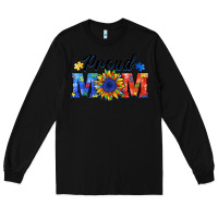 Black proud mom autism Long Sleeve Tee - BarkalooDesign