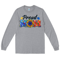 Heather Grey proud mom autism Long Sleeve Tee - BarkalooDesign