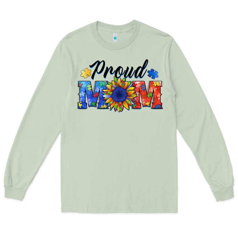 Proud Mom Autism Long Sleeve Tee by BarkalooDesign | Teevron