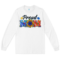 White proud mom autism Long Sleeve Tee - BarkalooDesign