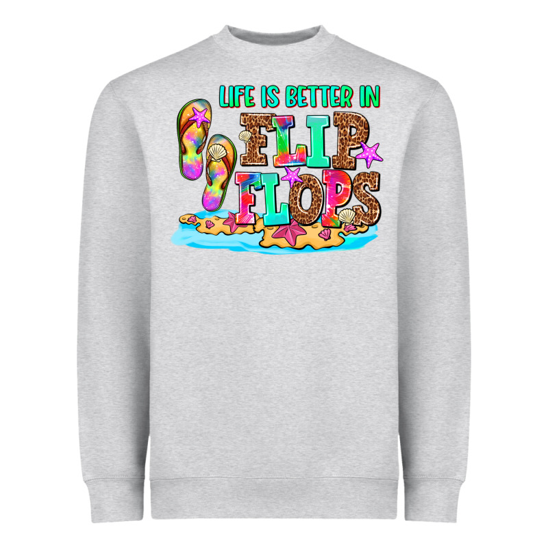 Life Is Better In Flip Flops Heavyweight Sweatshirt by AdoDesignShop | Teevron