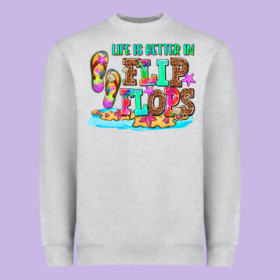 Life Is Better In Flip Flops Heavyweight Sweatshirt Designed By Adodesignshop