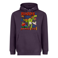 Plum roaring into preschool Heavyweight Hoodie - BundleAndBundleShop