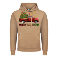 Vintage Coffee Merry And Bright Christmas Trees Truck Vintage Hoodie - FaDigitalArtStudio