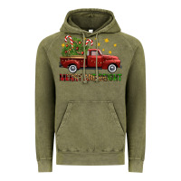 Vintage Olive Merry And Bright Christmas Trees Truck Vintage Hoodie - FaDigitalArtStudio