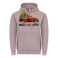 Vintage Zinc Merry And Bright Christmas Trees Truck Vintage Hoodie - FaDigitalArtStudio