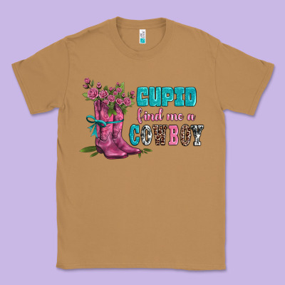 Velantines Day Cupid Find Me A Cowboy Classic Tee Designed By Adodesignshop