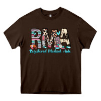 Chocolate Brown rma registered medical aide Heavy Core Tee - Zillion Design Studio