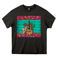 Asphalt mexican guitar roses cactus sombrero Heavy Core Tee - Artiststas