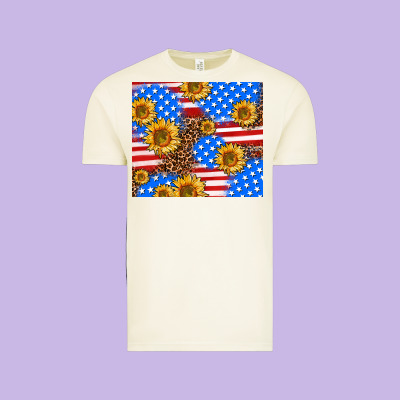Basic Sunflower And Leopard Vintage Tee Designed By Adodesignshop