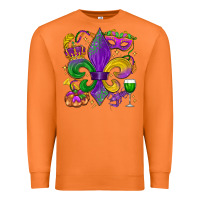 Carrot mardi gras fleur de lis Premium Sweatshirt - LillyAllenDesigns