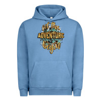 Pigment Pebble Blue let the adventure begin 2024 Urban Hoodie - CowGirlArtShop