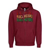 Burgundy i am black history Zipper Hoodie - MaliasSmallBusiness